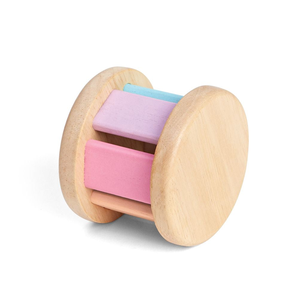 PlanToys pastel Roller wooden toy ของเล่นไม้แปลนทอยส์ ลูกกลิ้งหลากสี ประเภทของเล่นเด็กอ่อน สำหรับอายุ 6 เดือนขึ้นไป