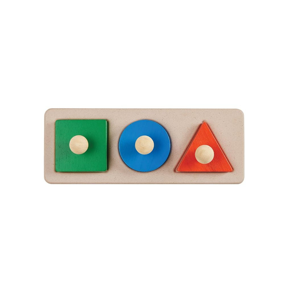 PlanToys Shape Matching Puzzle wooden toy ของเล่นไม้แปลนทอยส์ จิ๊กซอว์หมุดไม้รูปทรงพื้นฐาน ของเล่นฝึกทักษะ สำหรับอายุ 12 เดือนขึ้นไป