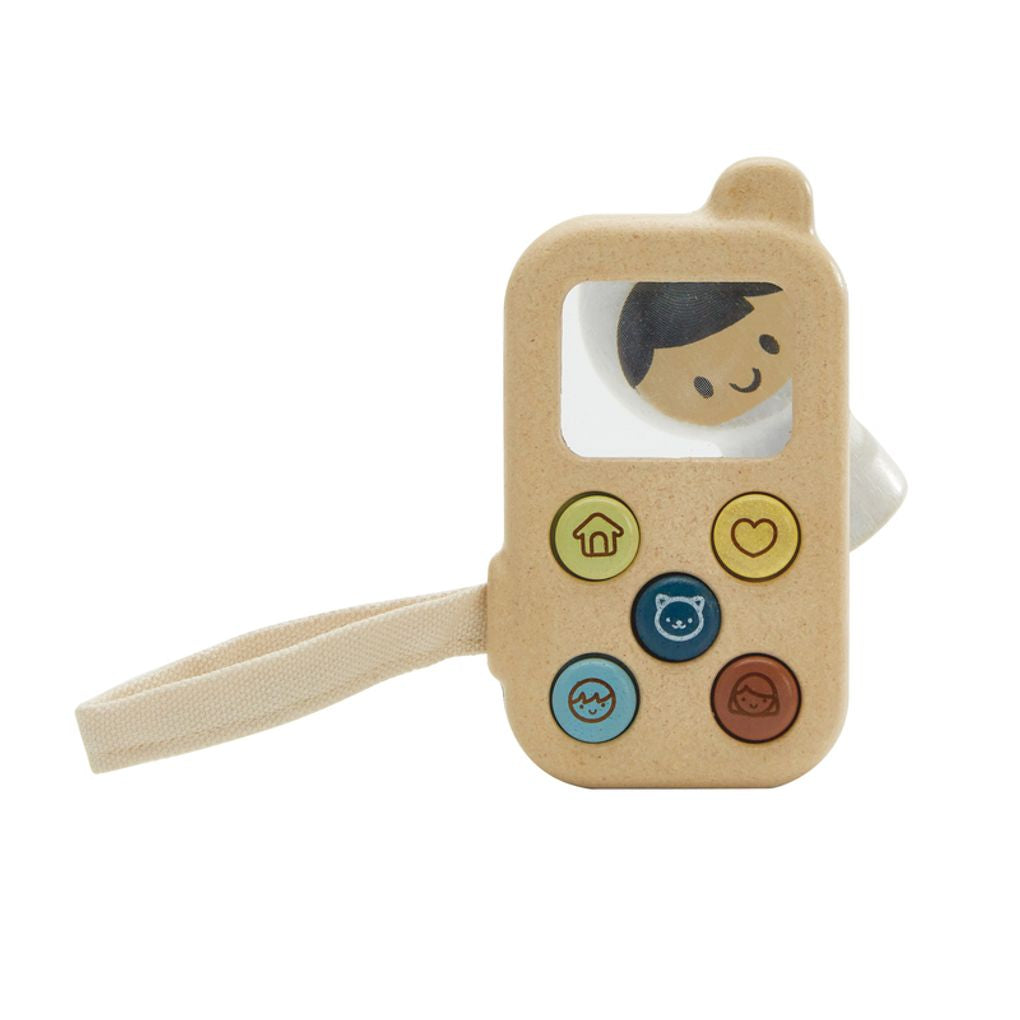 PlanToys orchard My First Phone wooden toy ของเล่นไม้แปลนทอยส์ โทรศัพท์เครื่องแรก ประเภทบทบาทสมมุติ สำหรับอายุ 12 เดือนขึ้นไป