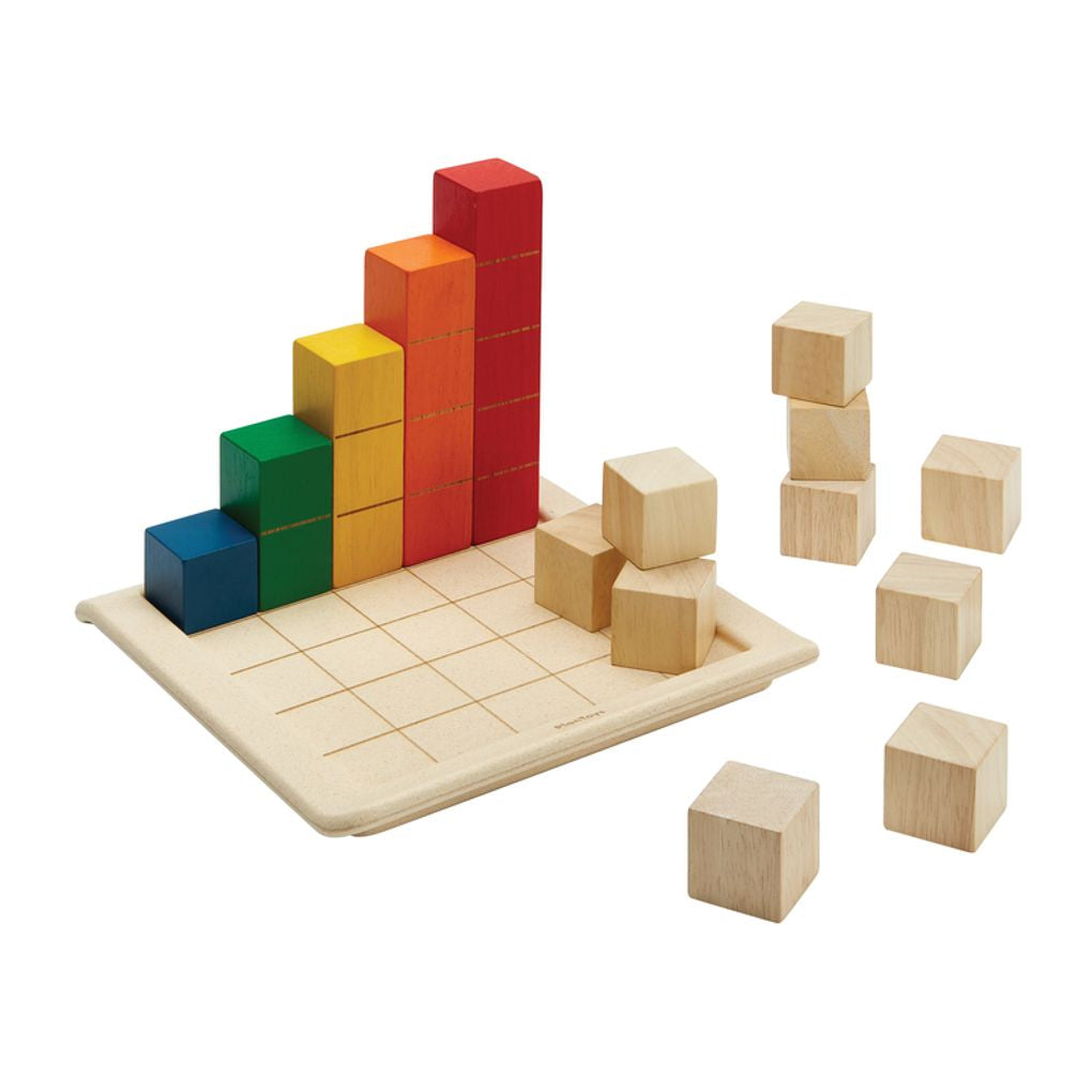 PlanToys Colored Counting Blocks - Unit Plus wooden toy ของเล่นไม้แปลนทอยส์ บล็อกสีสอนนับ ของเล่นฝึกทักษะ สำหรับอายุ 18 เดือนขึ้นไป