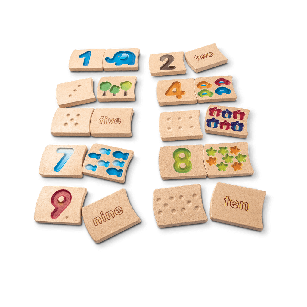 PlanToys Number 1-10 (Gradient) wooden toy ของเล่นไม้แปลนทอยส์ ตัวเลข 1-10 ของเล่นฝึกทักษะ สำหรับอายุ 2 ปีขึ้นไป