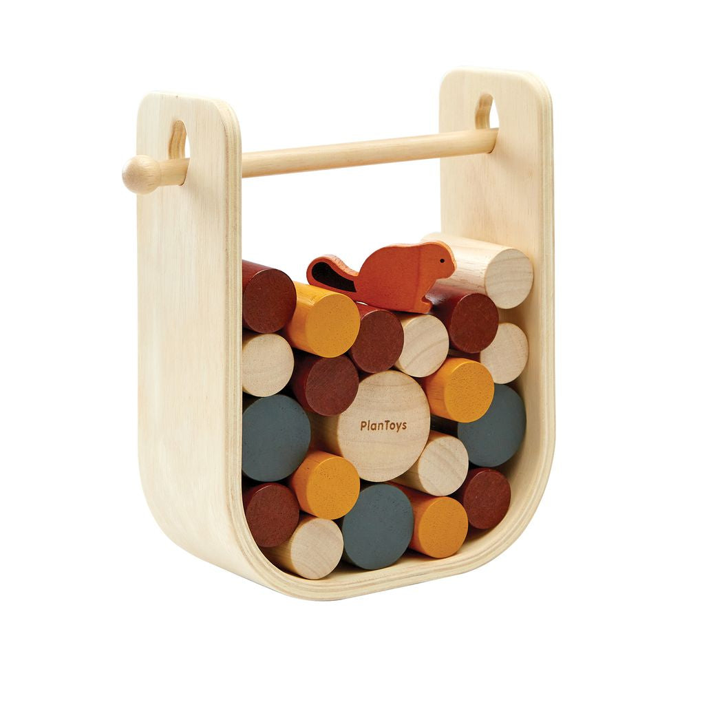 PlanToys Beaver Tumble wooden toy ของเล่นไม้แปลนทอยส์ เกมช่วยบีเวอร์ลงจากขอนไม้ ประเภทของเล่นผู้สูงอายุ สำหรับอายุ 3-99 ปี
