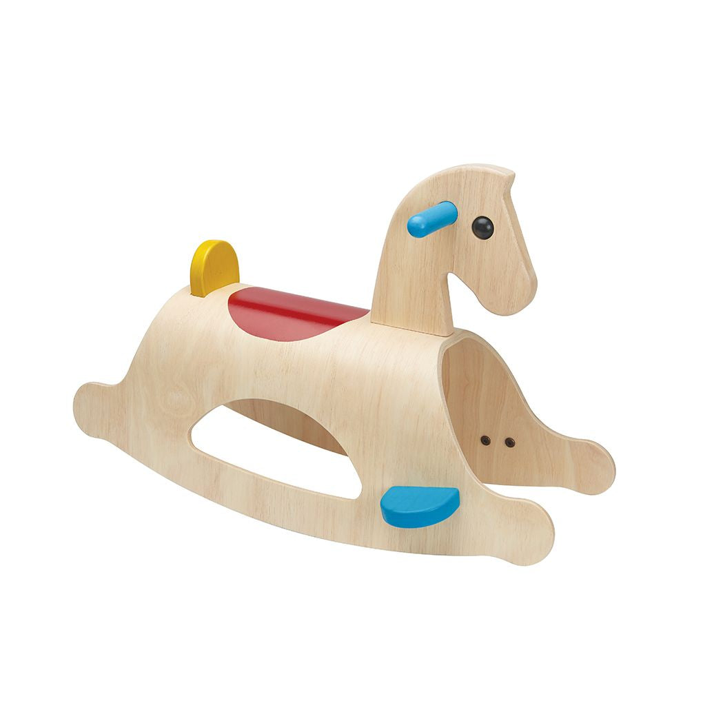 PlanToys natural Palomino wooden toy ของเล่นไม้แปลนทอยส์ ม้าโยกพาโลมิโน ประเภทของเล่นชวนเคลื่อนไหว สำหรับอายุ 2 ปีขึ้นไป