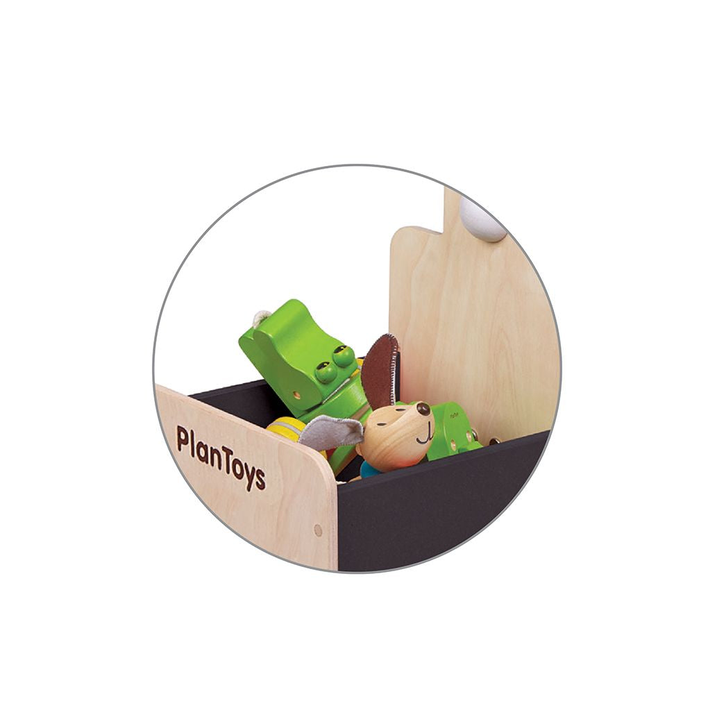 PlanToys Delivery Bike wooden toy ของเล่นไม้แปลนทอยส์ รถส่งของ ประเภทของเล่นชวนเคลื่อนไหว สำหรับอายุ 18 เดือนขึ้นไป