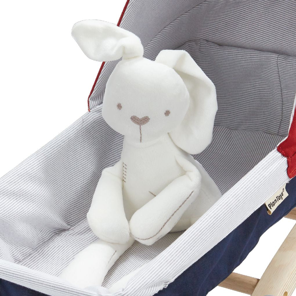 PlanToys Doll Stroller wooden toy ของเล่นไม้แปลนทอยส์ รถเข็นตุ๊กตา ประเภทบทบาทสมมุติ สำหรับอายุ 2 ปีขึ้นไป