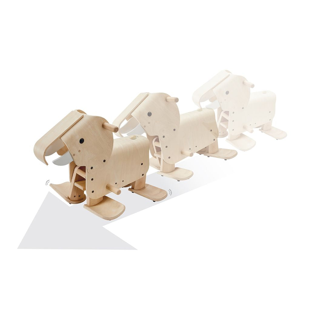 PlanToys natural Walking Elephant wooden toy ของเล่นไม้แปลนทอยส์ ช้างน้อยหัดเดิน ประเภทของเล่นชวนเคลื่อนไหว สำหรับอายุ 2 ปีขึ้นไป