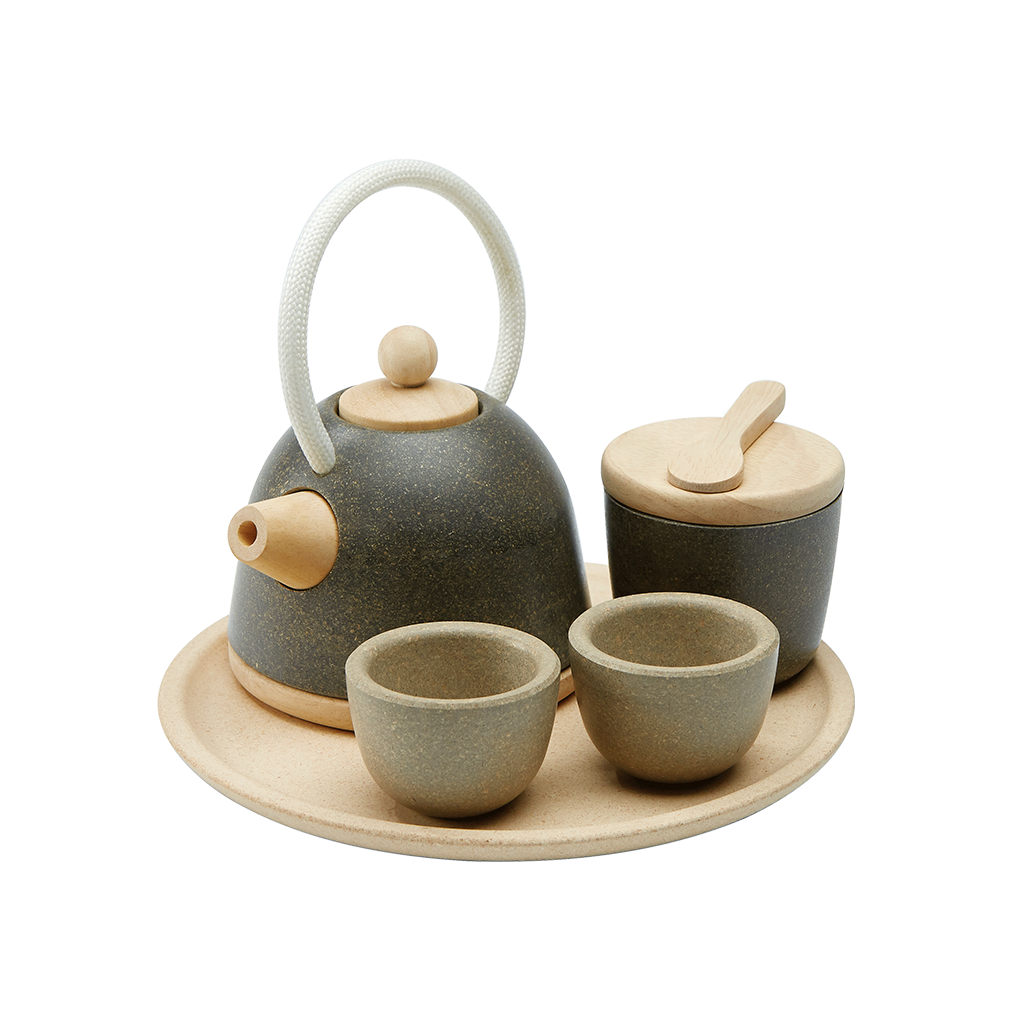 PlanToys Classic Tea Set wooden toy ของเล่นไม้แปลนทอยส์ ชุดน้ำชาตะวันออก ประเภทชุดครัว สำหรับอายุ 2 ปีขึ้นไป