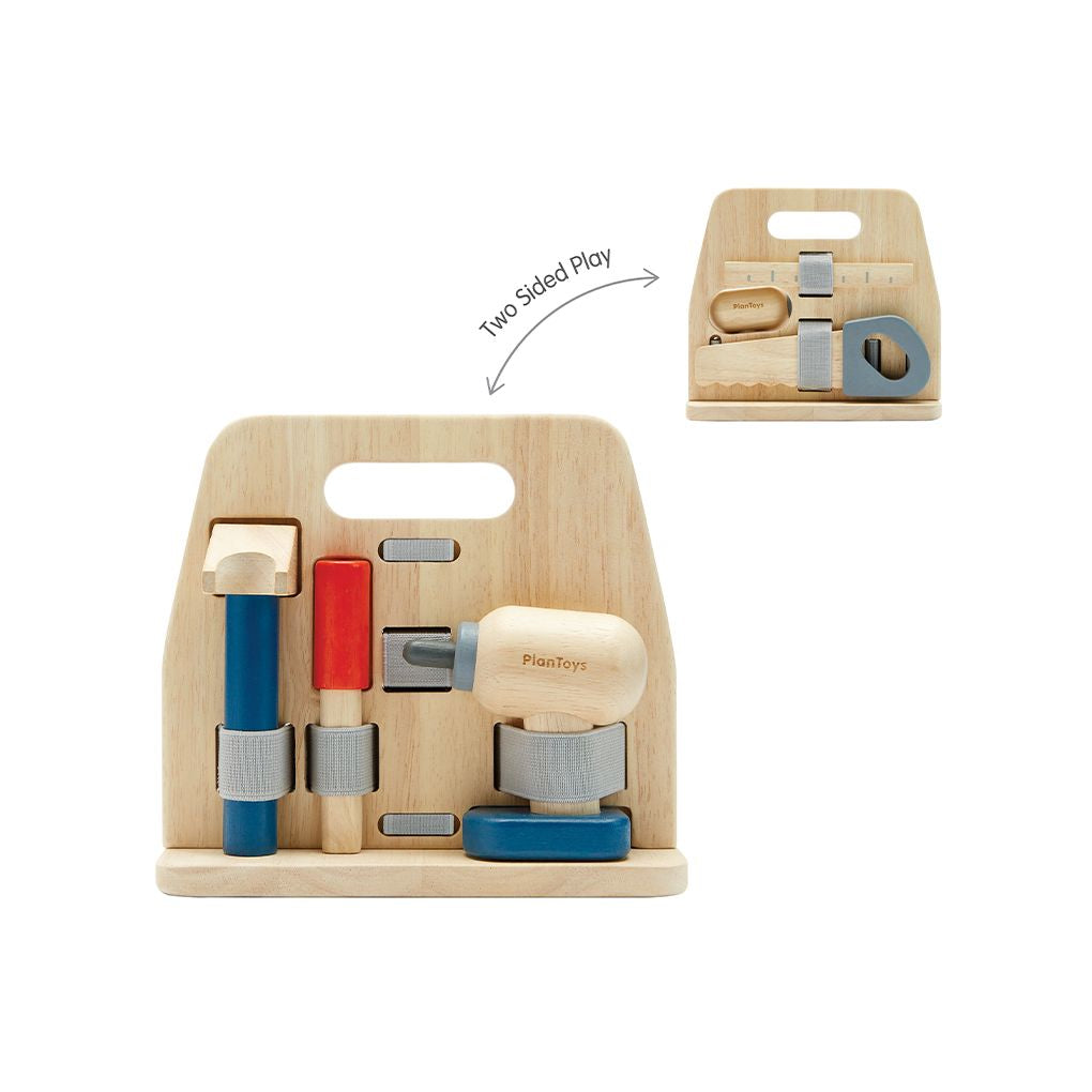 PlanToys Handy Carpenter Set wooden toy ของเล่นไม้แปลนทอยส์ ชุดช่างไม้ ประเภทบทบาทสมมุติ สำหรับอายุ 3 ปีขึ้นไป