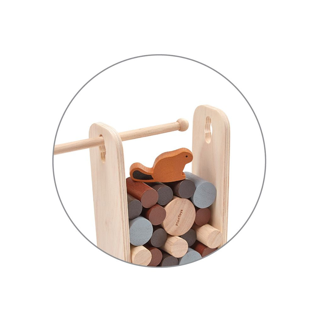 PlanToys Timber Tumble wooden toy ของเล่นไม้แปลนทอยส์ เกมทลายท่อนซุง ประเภทเกมฝึกคิด สำหรับอายุ 3 ปีขึ้นไป