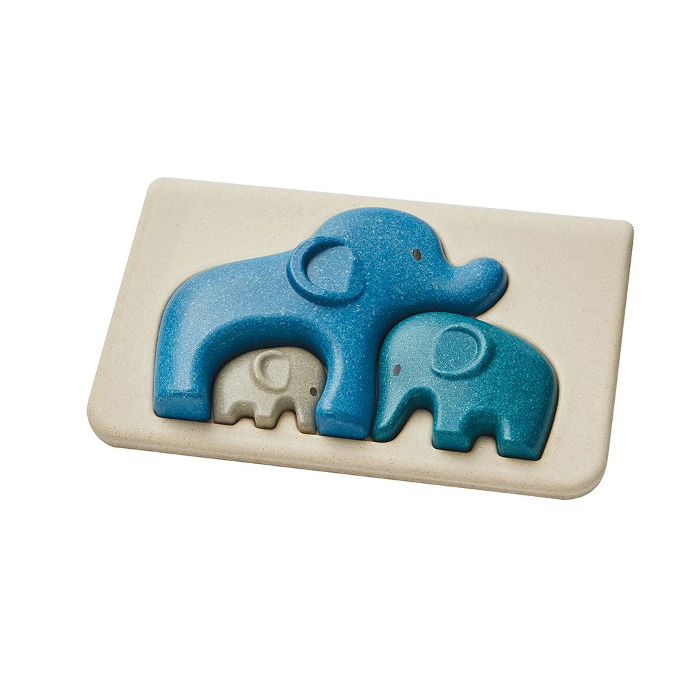 PlanToys Elephant Puzzle wooden toy ของเล่นไม้แปลนทอยส์ จิ๊กซอว์ช้าง ประเภทเกมฝึกคิด สำหรับอายุ 18 เดือนขึ้นไป