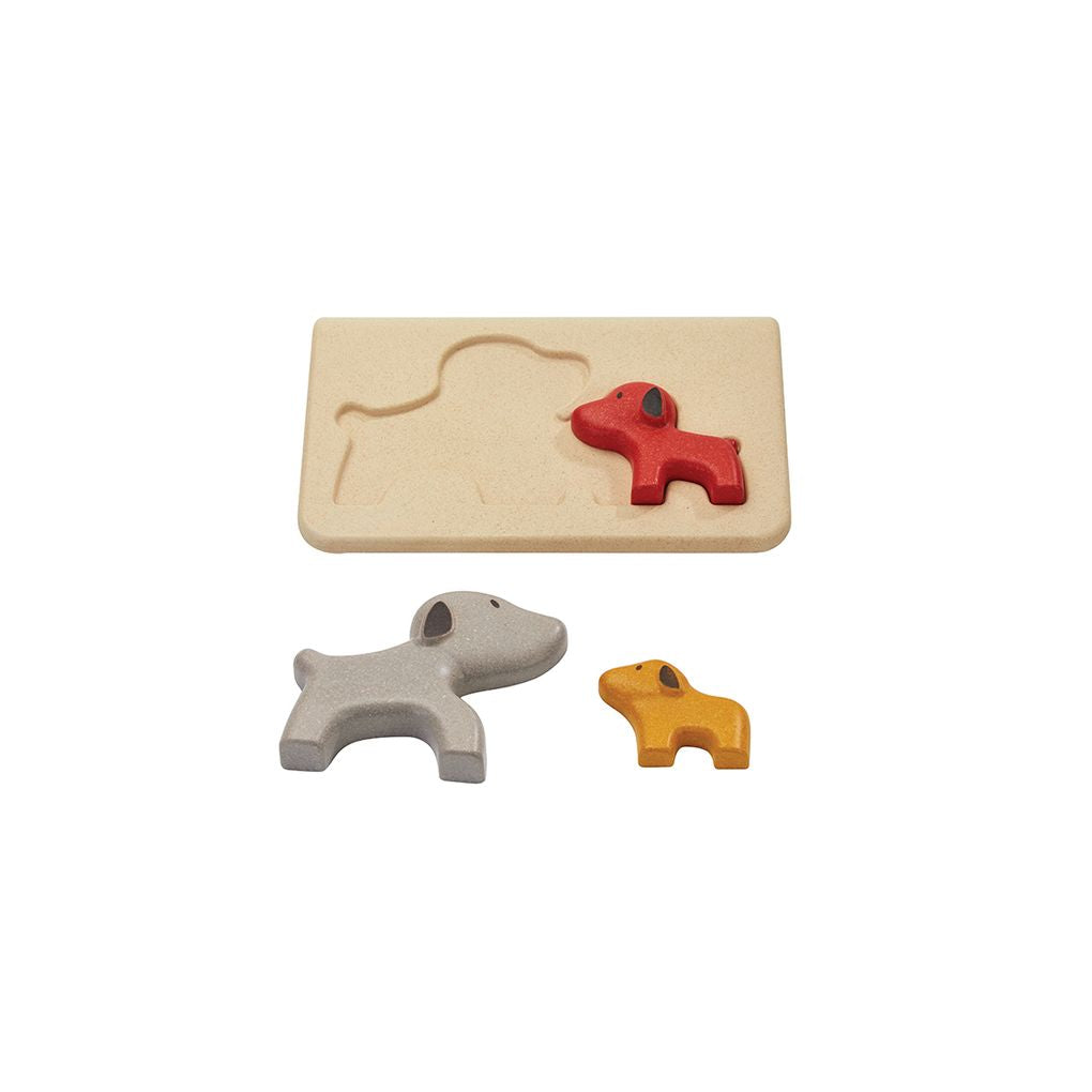 PlanToys Dog Puzzle wooden toy ของเล่นไม้แปลนทอยส์ จิ๊กซอว์สุนัข ประเภทเกมฝึกคิด สำหรับอายุ 18 เดือนขึ้นไป