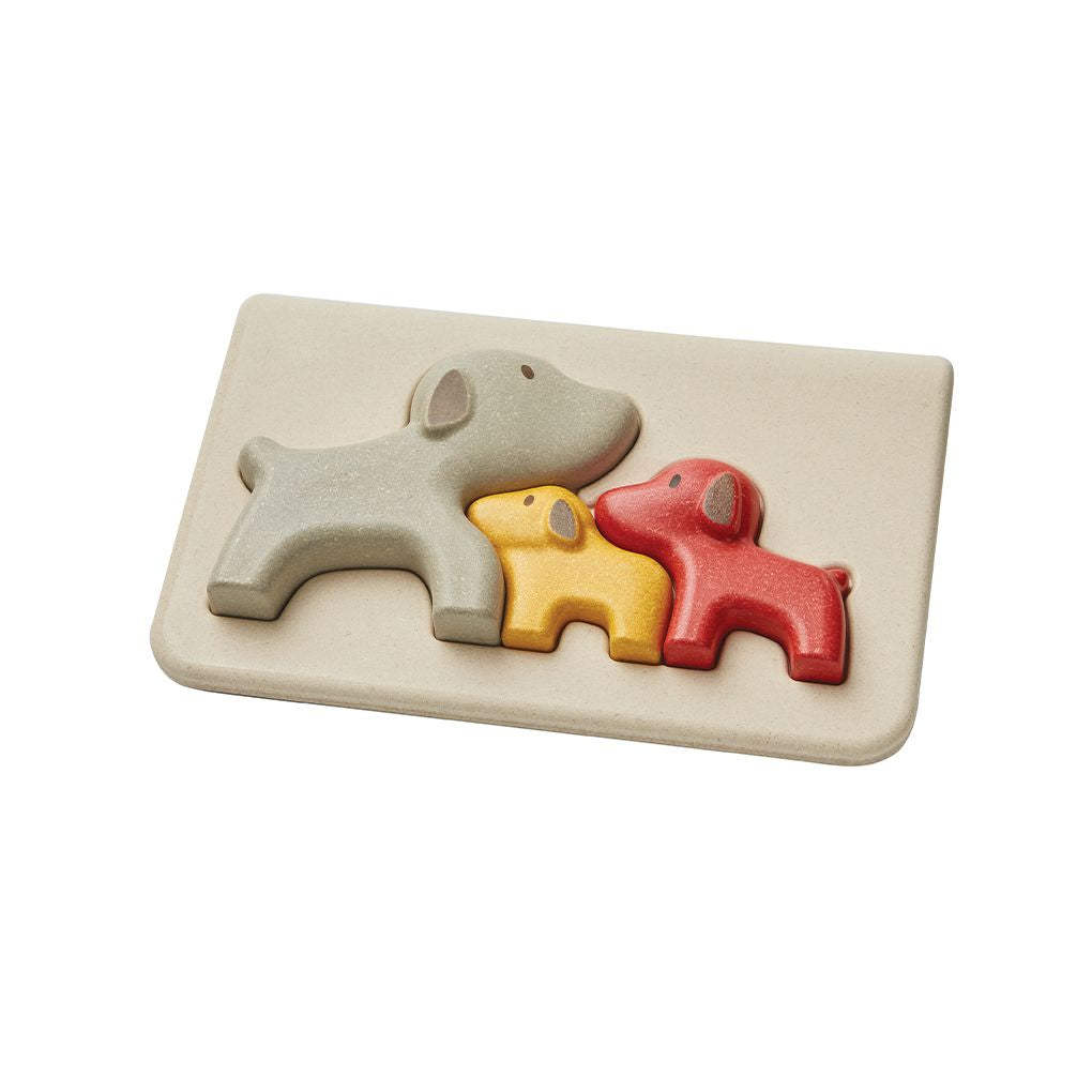 PlanToys Dog Puzzle wooden toy ของเล่นไม้แปลนทอยส์ จิ๊กซอว์สุนัข ประเภทเกมฝึกคิด สำหรับอายุ 18 เดือนขึ้นไป