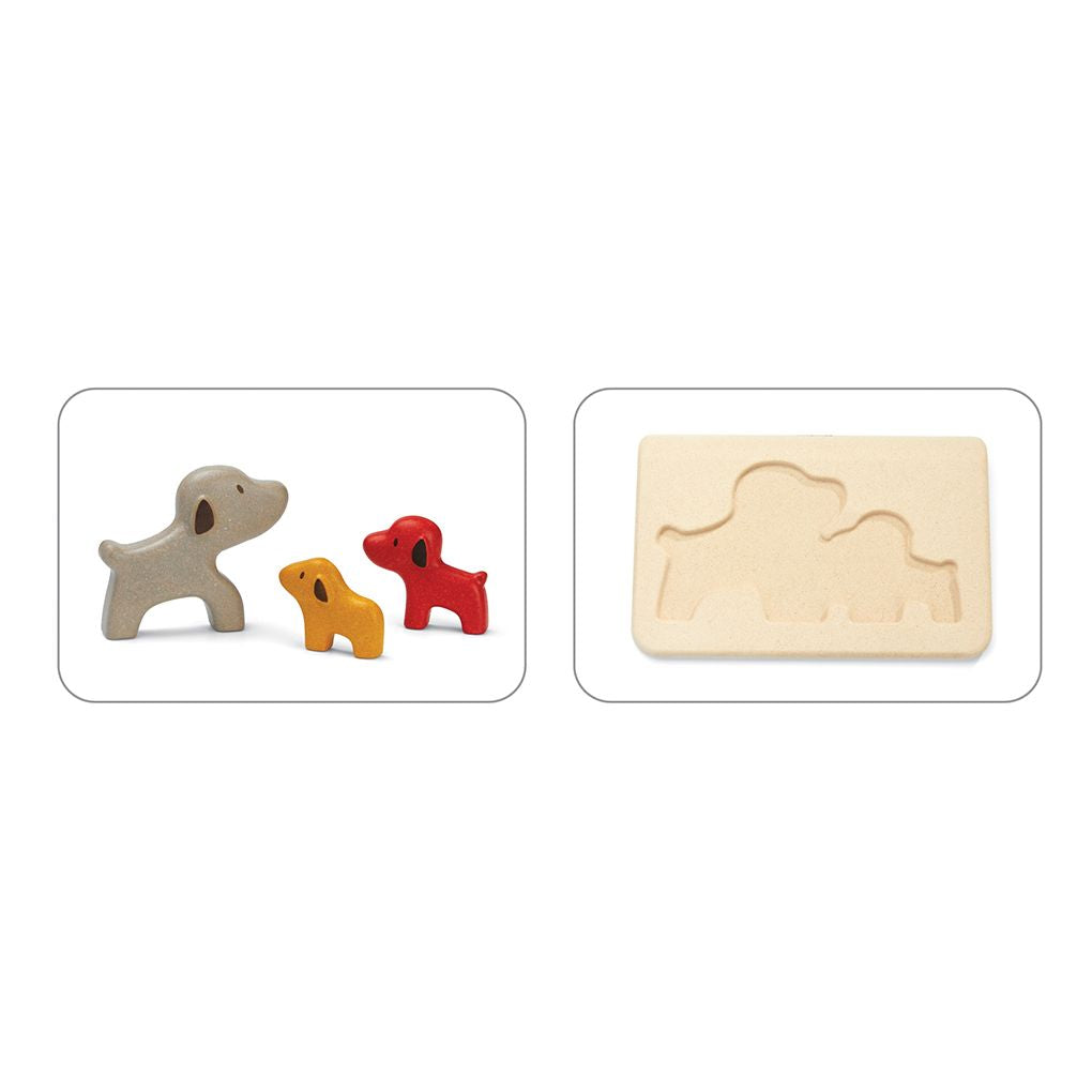 PlanToys Dog Puzzle wooden toy ของเล่นไม้แปลนทอยส์ จิ๊กซอว์สุนัข ประเภทเกมฝึกคิด สำหรับอายุ 18 เดือนขึ้นไป