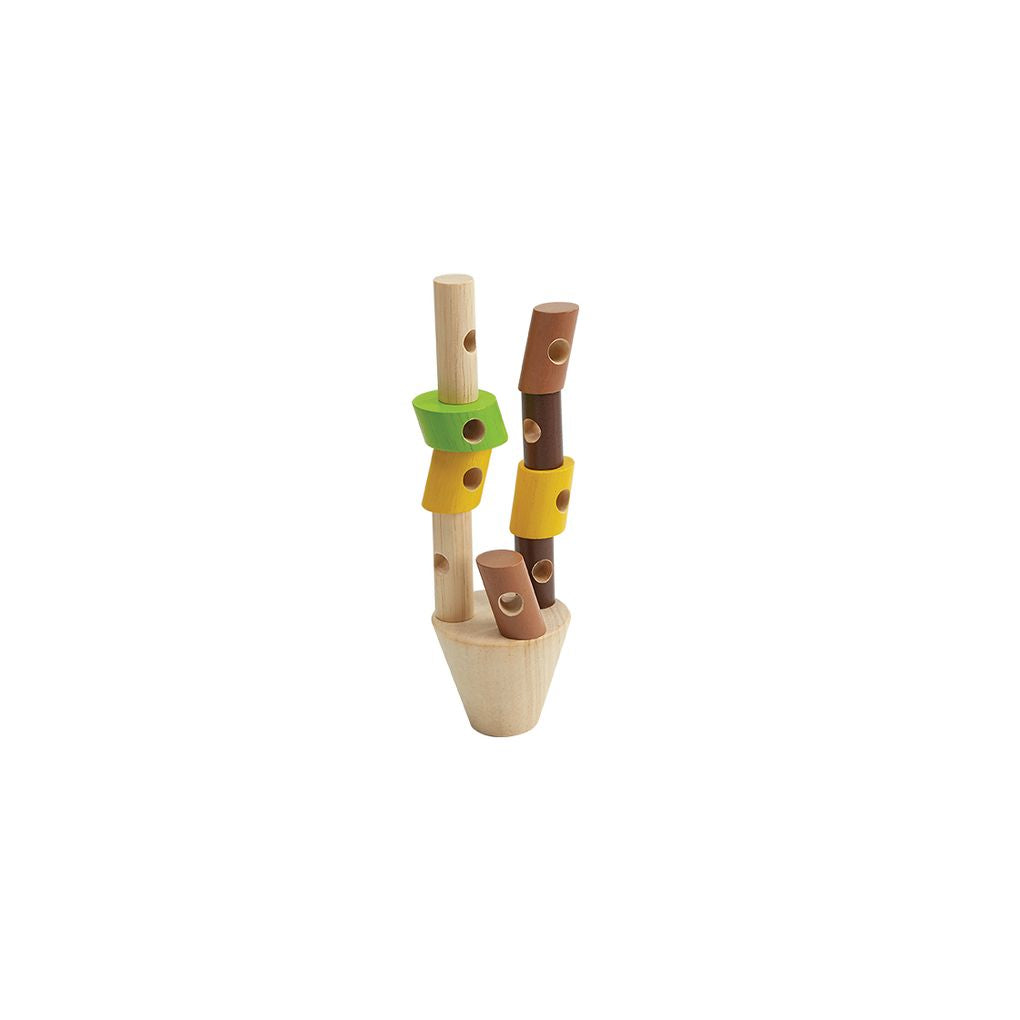 PlanToys Stacking Logs wooden toy ของเล่นไม้แปลนทอยส์ เกมเรียงท่อนไม้ ประเภทเกมฝึกคิด สำหรับอายุ 3 ปีขึ้นไป