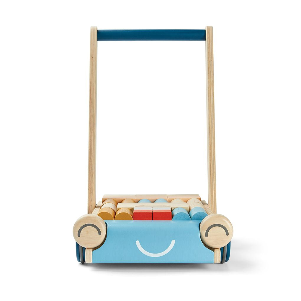 PlanToys orchard Baby Walker wooden toy ของเล่นไม้แปลนทอยส์ รถผลักเดิน ประเภทผลักและลากจูง สำหรับอายุ 6 เดือนขึ้นไป