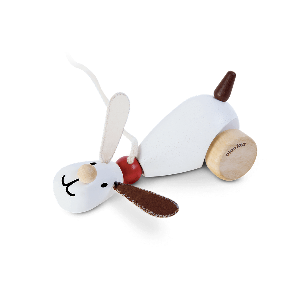 PlanToys Sit N Walk Puppy wooden toy ของเล่นไม้แปลนทอยส์ หมาน้อยลากจูง ประเภทผลักและลากจูง สำหรับอายุ 12 เดือนขึ้นไป