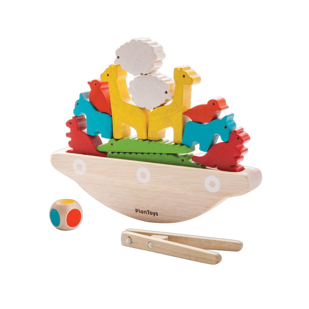 PlanToys Balancing Boat wooden toy ของเล่นไม้แปลนทอยส์ เรือบาล๊านซ์ ประเภทเกมฝึกคิด สำหรับอายุ 3 ปีขึ้นไป