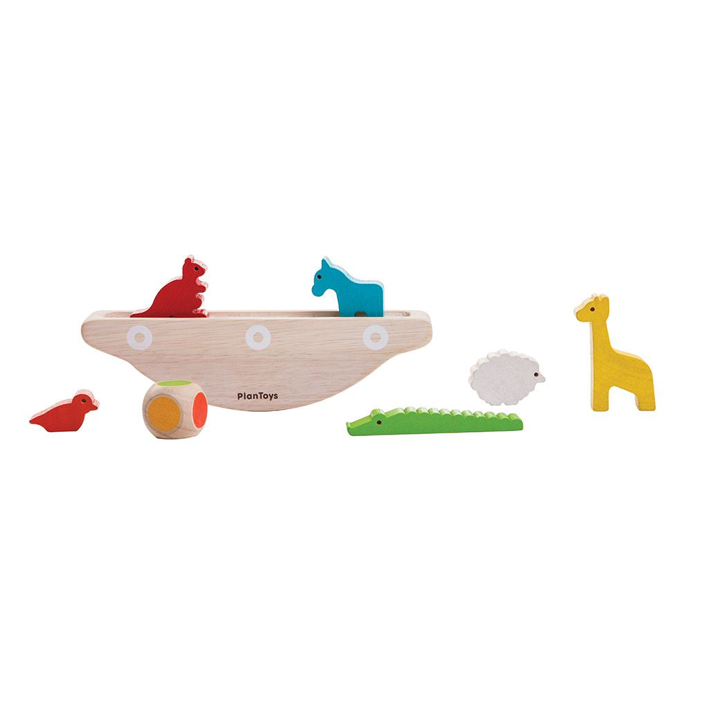 PlanToys Balancing Boat wooden toy ของเล่นไม้แปลนทอยส์ เรือบาล๊านซ์ ประเภทเกมฝึกคิด สำหรับอายุ 3 ปีขึ้นไป