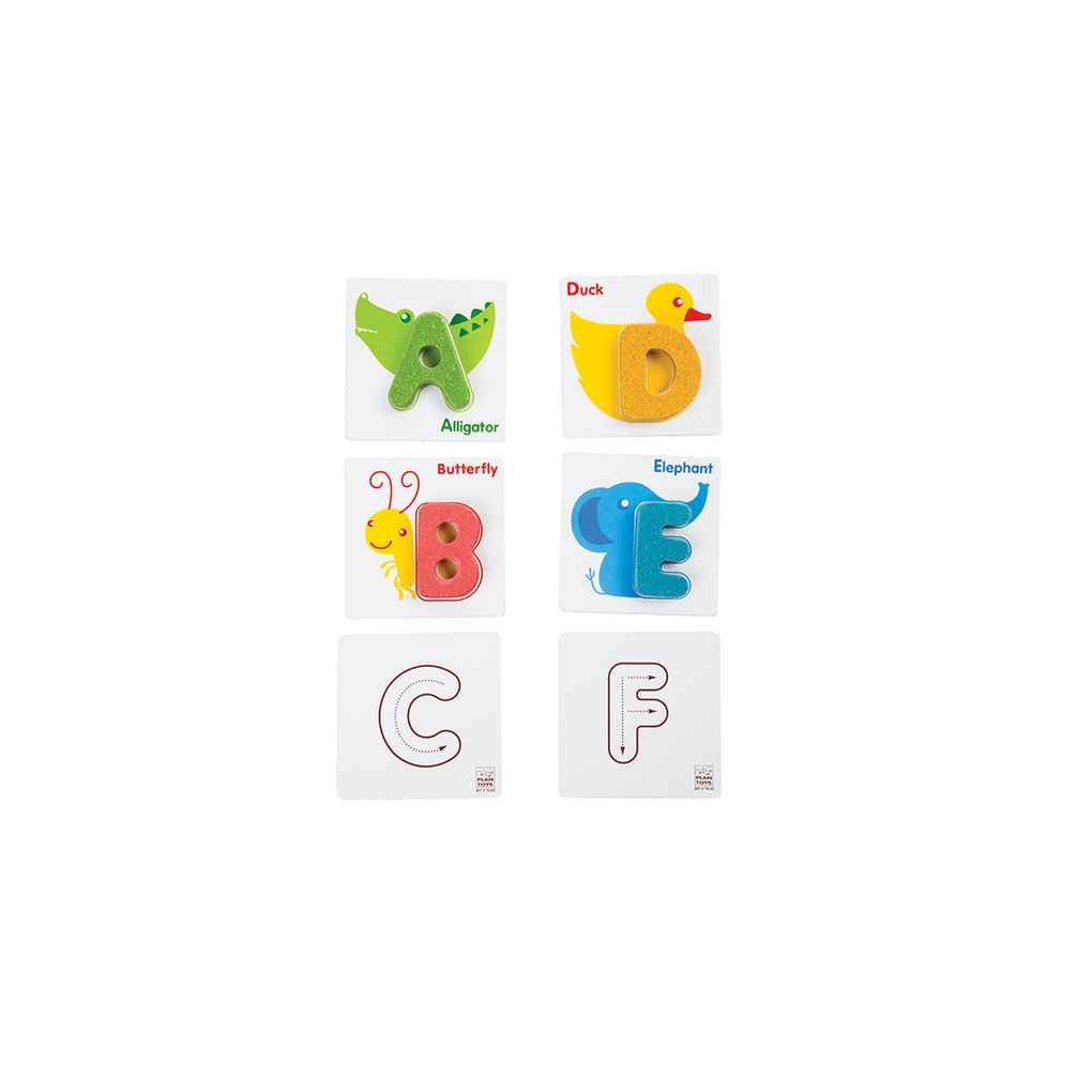 PlanToys Alphabet A-Z wooden toy ของเล่นไม้แปลนทอยส์ ชุดของเล่นสอนภาษาอังกฤษ ของเล่นฝึกทักษะ สำหรับอายุ 2 ปีขึ้นไป