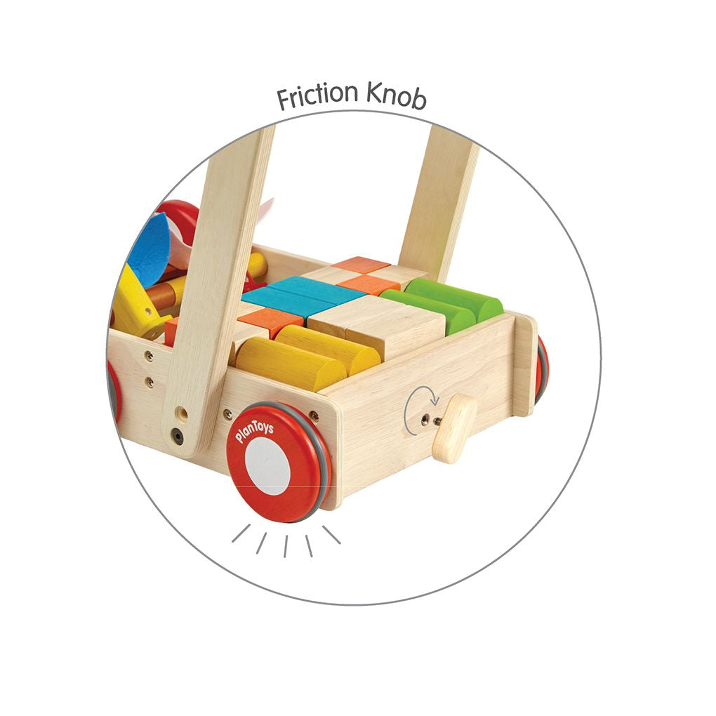 PlanToys Bird Walker wooden toy ของเล่นไม้แปลนทอยส์ เบิร์ด วอคเกอร์ ประเภทผลักและลากจูง สำหรับอายุ 6 เดือนขึ้นไป