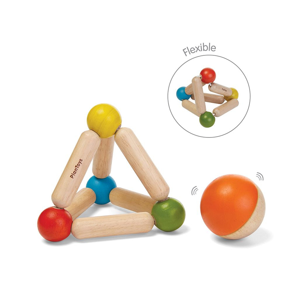 PlanToys Triangle Clutching Toy wooden toy ของเล่นไม้แปลนทอยส์ ปิรามิดแสนกล ประเภทของเล่นเด็กอ่อน สำหรับอายุ 6 เดือนขึ้นไป