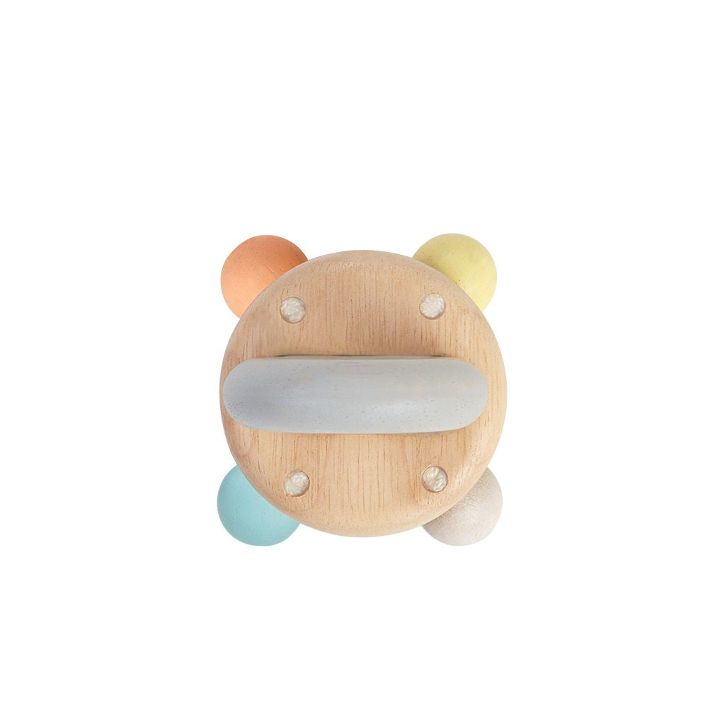 PlanToys pastel Bell Rattle wooden toy ของเล่นไม้แปลนทอยส์ กระดิ่งไม้ ประเภทของเล่นเด็กอ่อน สำหรับอายุ 0-6 เดือน