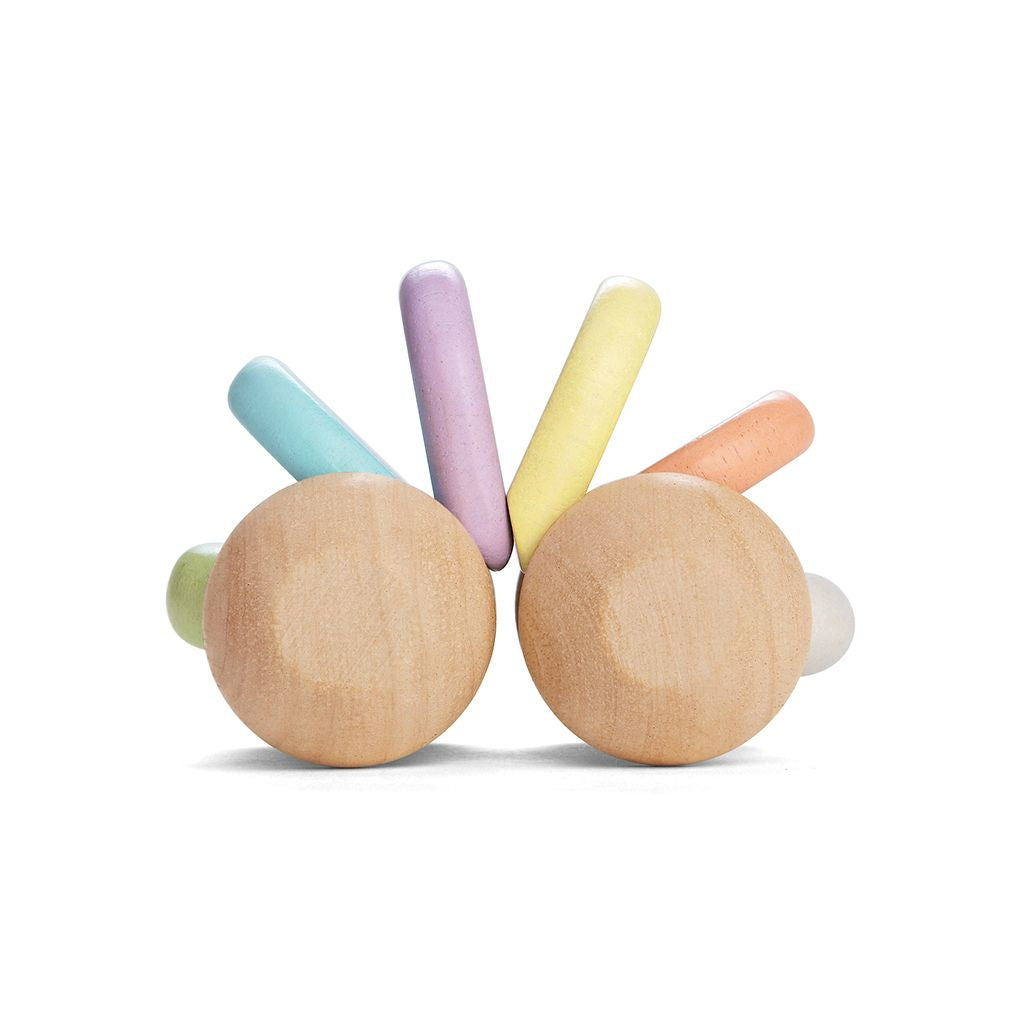 PlanToys pastel Baby Car wooden toy ของเล่นไม้แปลนทอยส์ รถหลากสี ประเภทของเล่นเด็กอ่อน สำหรับอายุ 6 เดือนขึ้นไป