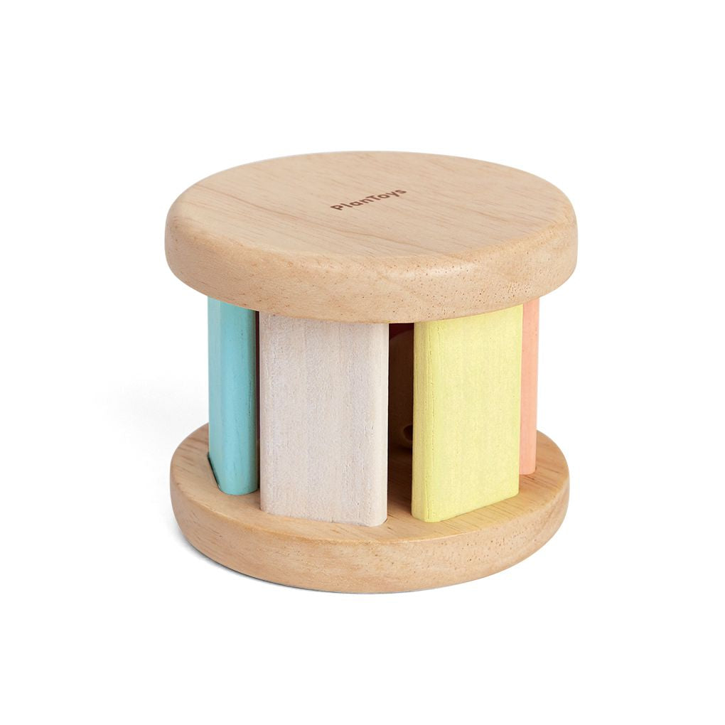 PlanToys pastel Roller wooden toy ของเล่นไม้แปลนทอยส์ ลูกกลิ้งหลากสี ประเภทของเล่นเด็กอ่อน สำหรับอายุ 6 เดือนขึ้นไป