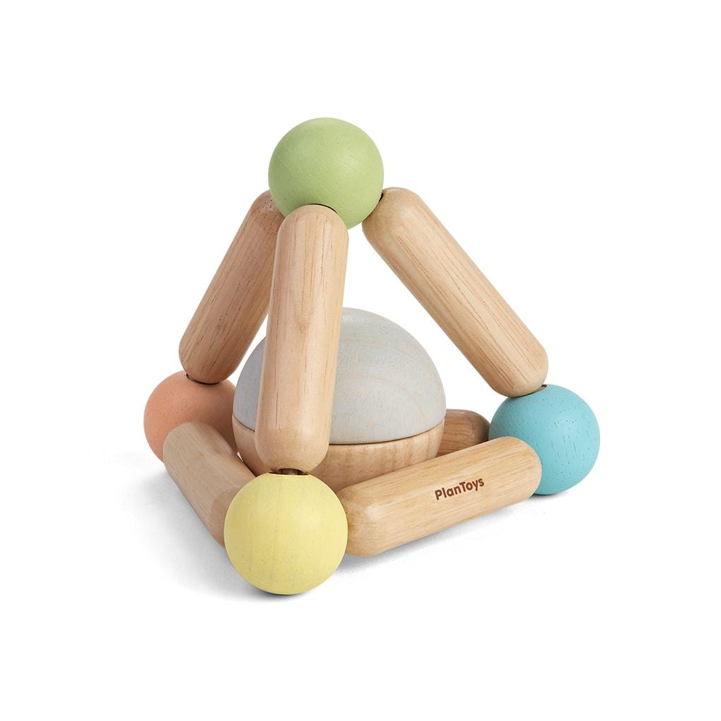 PlanToys pastel Triangle Clutching Toy wooden toy ของเล่นไม้แปลนทอยส์ ปิรามิดแสนกล ประเภทของเล่นเด็กอ่อน สำหรับอายุ 6 เดือนขึ้นไป