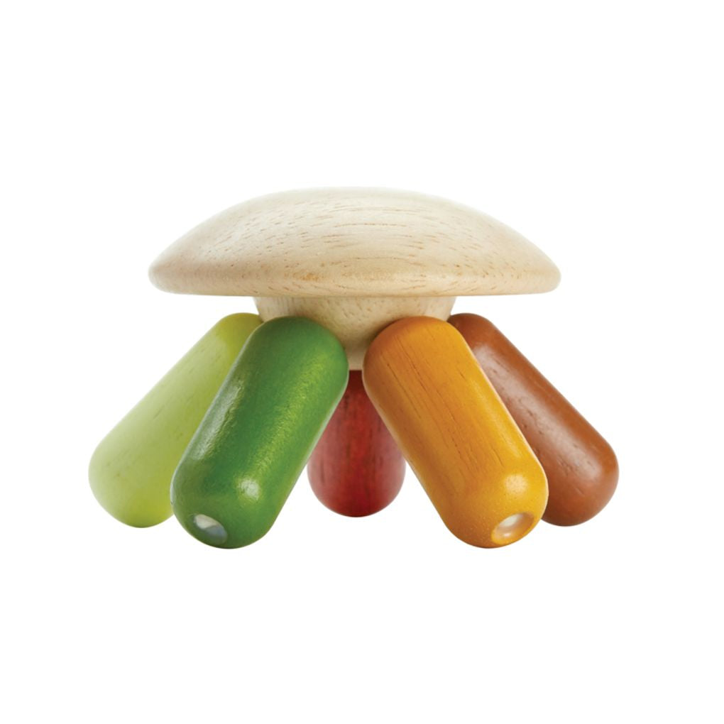 PlanToys Flexi Jellyfish - Modern Rustic wooden toy ของเล่นไม้แปลนทอยส์ แมงกะพรุนเฟลกซี ประเภทของเล่นเด็กอ่อน สำหรับอายุ 6 เดือนขึ้นไป