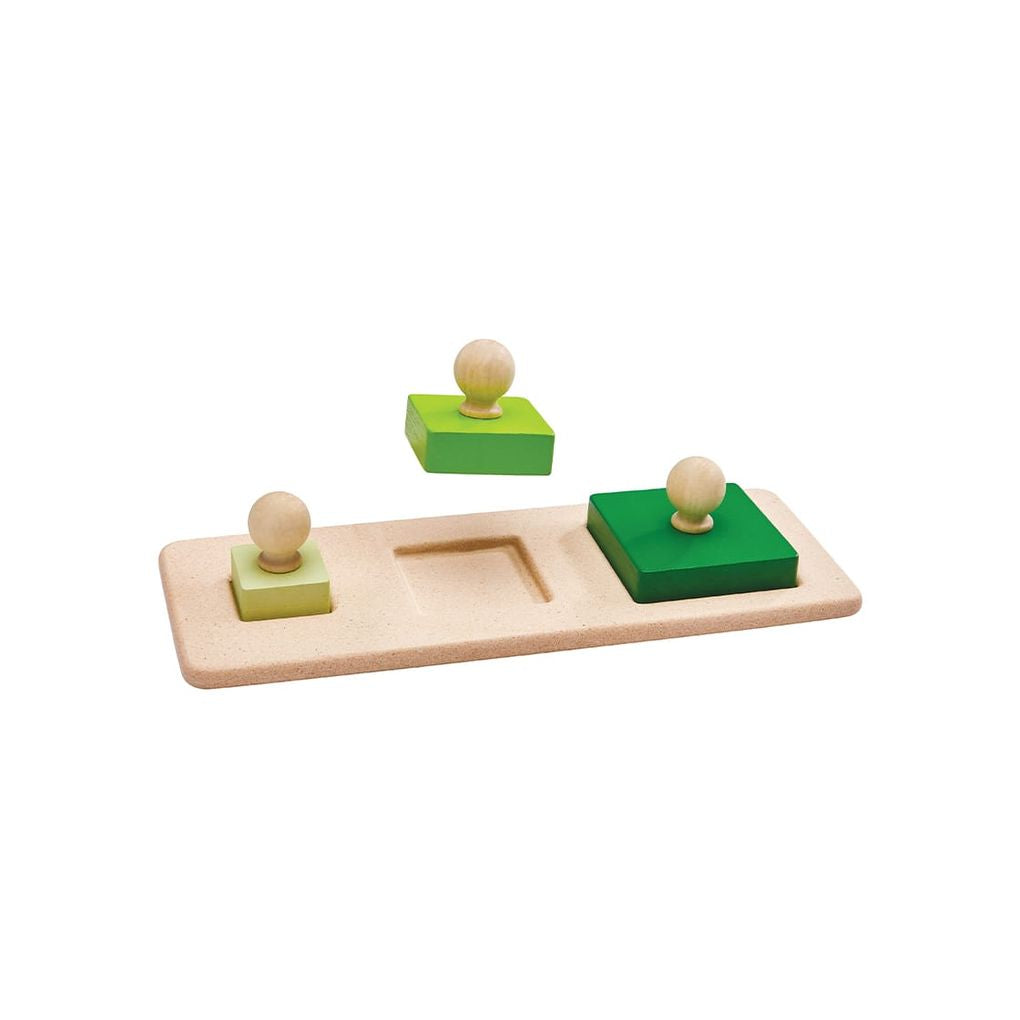 PlanToys Square Matching Puzzle wooden toy ของเล่นไม้แปลนทอยส์ จิ๊กซอว์หมุดไม้รูปสี่เหลี่ยม ของเล่นฝึกทักษะ สำหรับอายุ 12 เดือนขึ้นไป