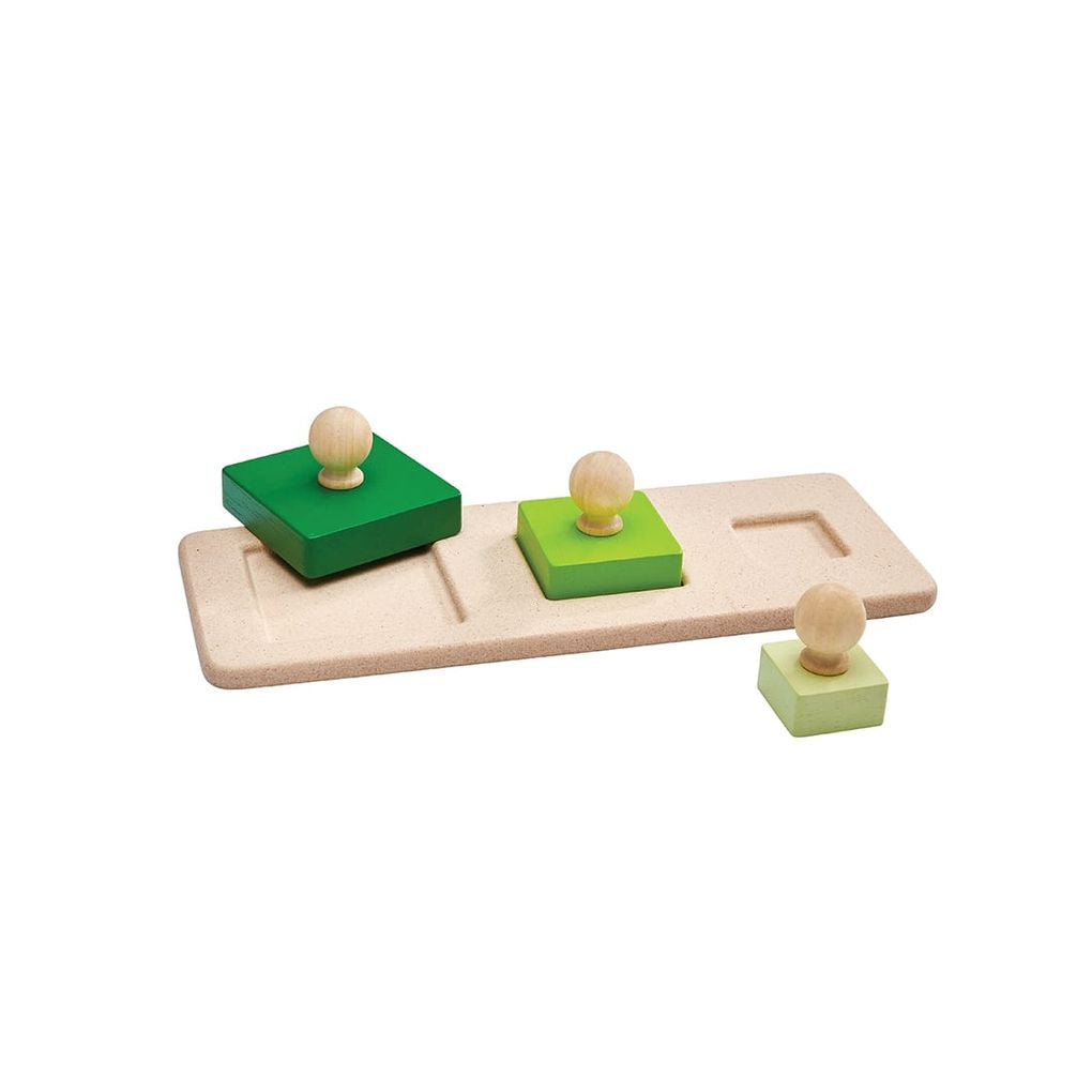 PlanToys Square Matching Puzzle wooden toy ของเล่นไม้แปลนทอยส์ จิ๊กซอว์หมุดไม้รูปสี่เหลี่ยม ของเล่นฝึกทักษะ สำหรับอายุ 12 เดือนขึ้นไป