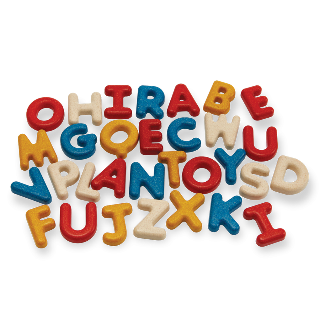 PlanToys Upper Case Alphabet wooden toy ของเล่นไม้แปลนทอยส์ ตัวอักษรภาษาอังกฤษพิมพ์ใหญ่ ของเล่นฝึกทักษะ สำหรับอายุ 2 ปีขึ้นไป