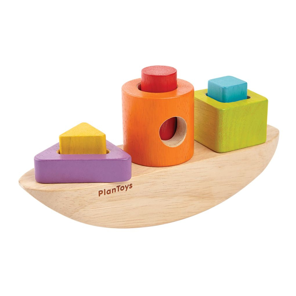 PlanToys Sorting Boat wooden toy ของเล่นไม้แปลนทอยส์ เรือฝึกทักษะ ของเล่นฝึกทักษะ สำหรับอายุ 18 เดือนขึ้นไป