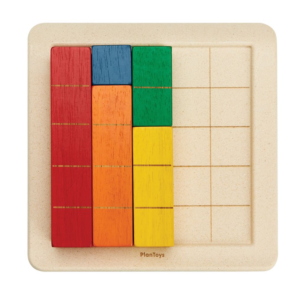 PlanToys Colored Counting Blocks - Unit Plus wooden toy ของเล่นไม้แปลนทอยส์ บล็อกสีสอนนับ ของเล่นฝึกทักษะ สำหรับอายุ 18 เดือนขึ้นไป