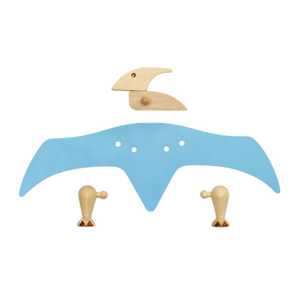 PlanToys blue DIY Pterodactyl wooden toy ของเล่นไม้แปลนทอยส์ ดีไอวายเทอโรซอร์ ของเล่นฝึกทักษะ สำหรับอายุ 3 ปีขึ้นไป