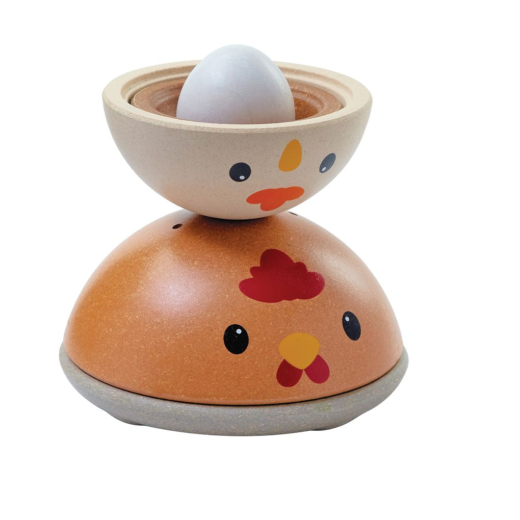 PlanToys Chicken Nesting - Modern Rustic wooden toy ของเล่นไม้แปลนทอยส์ แม่ไก่เรียงซ้อน ของเล่นฝึกทักษะ สำหรับอายุ 12 เดือนขึ้นไป