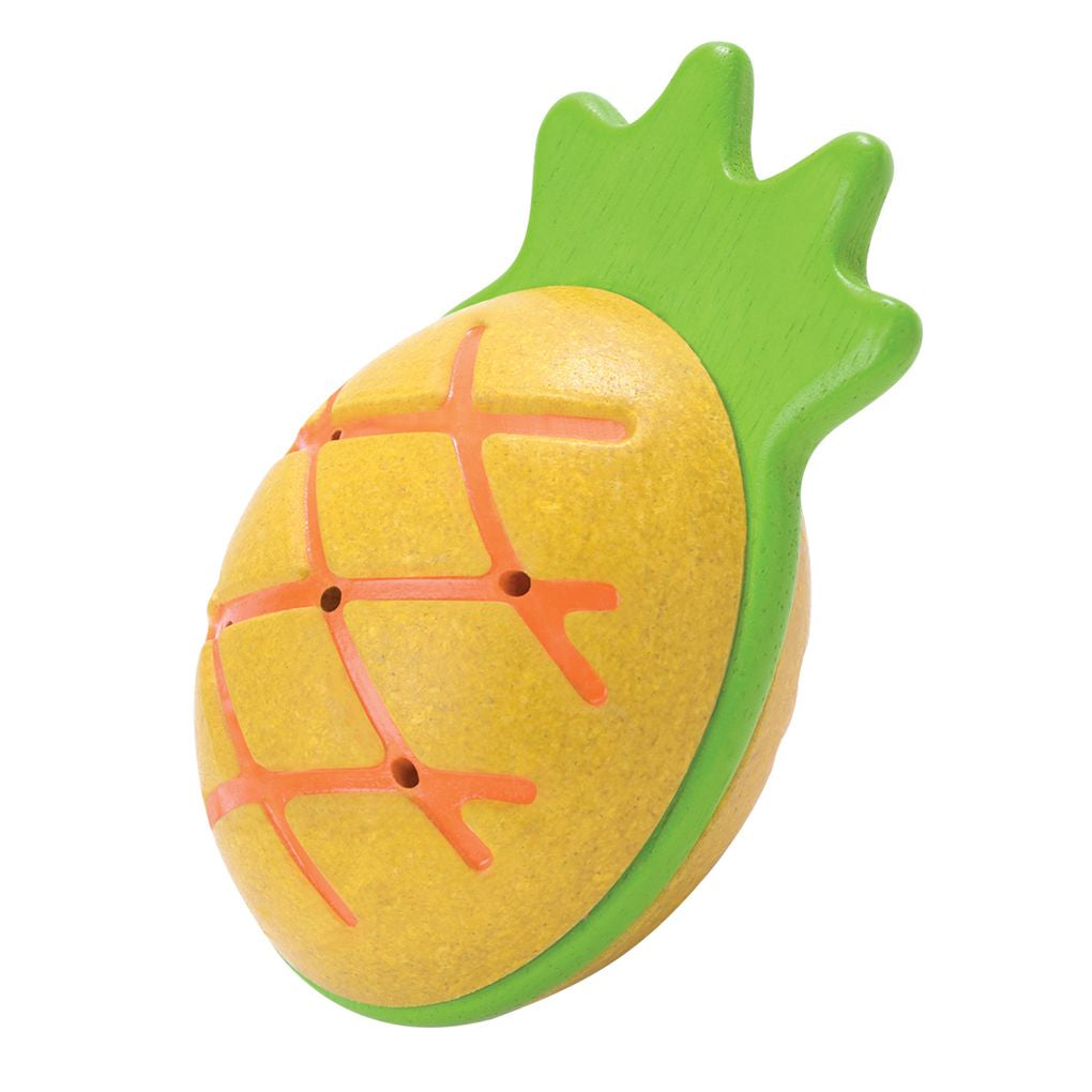 PlanToys Pineapple Maraca wooden toy ของเล่นไม้แปลนทอยส์ มาราคัสสับปะรด ประเภทดนตรี สำหรับอายุ 12 เดือนขึ้นไป