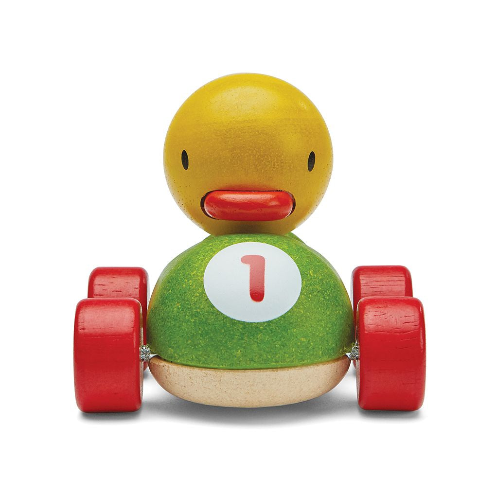 PlanToys Duck Racer wooden toy ของเล่นไม้แปลนทอยส์ รถแข่งเป็ดน้อย ประเภทของเล่นชวนเคลื่อนไหว สำหรับอายุ 12 เดือนขึ้นไป