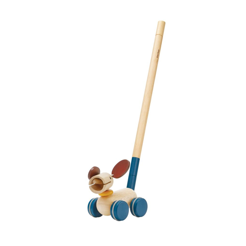 PlanToys Push & Pull Puppy wooden toy ของเล่นไม้แปลนทอยส์ หมาน้อยผลักเดิน ประเภทผลักและลากจูง สำหรับอายุ 12 เดือนขึ้นไป