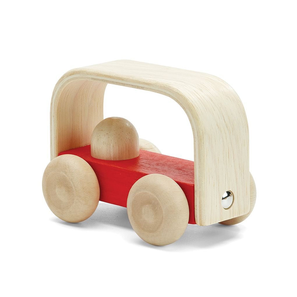 PlanToys Vroom Bus wooden toy ของเล่นไม้แปลนทอยส์ รถบัสวีรูม ประเภทของเล่นชวนเคลื่อนไหว สำหรับอายุ 12 เดือนขึ้นไป