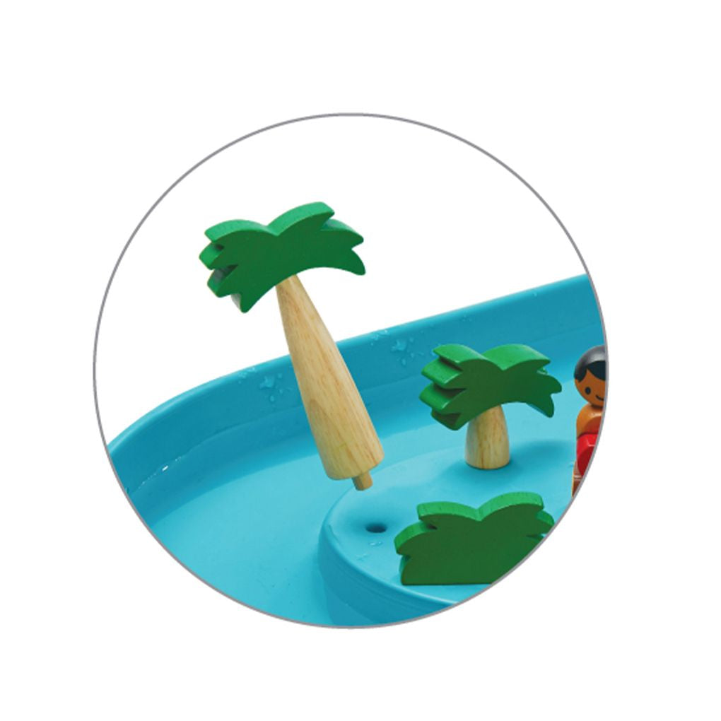 PlanToys Water Play Set wooden toy ของเล่นไม้แปลนทอยส์ ชุดถาดน้ำเสริมจินตนาการ ประเภทของเล่นในน้ำ สำหรับอายุ 3 ปีขึ้นไป