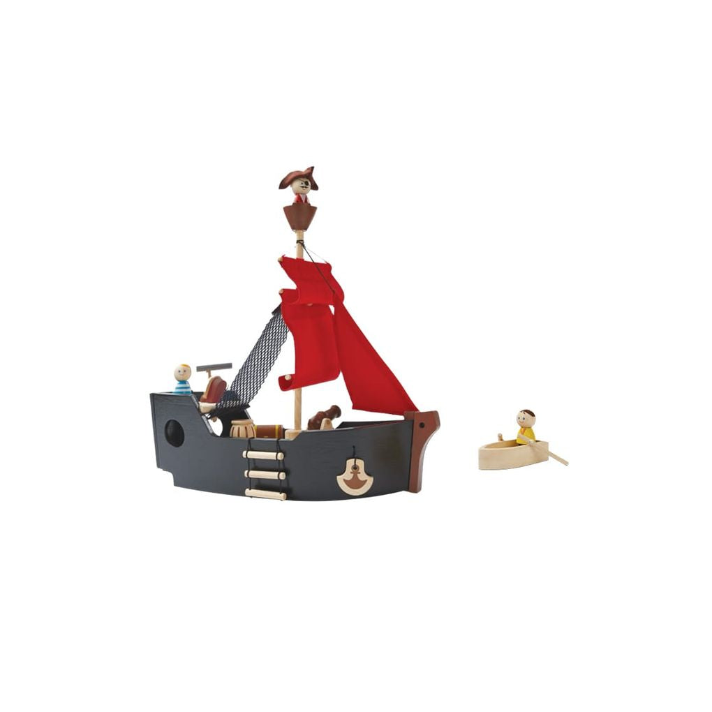 PlanToys Pirate Ship wooden toy ของเล่นไม้แปลนทอยส์ เรือโจรสลัด ประเภทบทบาทสมมุติ สำหรับอายุ 3 ปีขึ้นไป