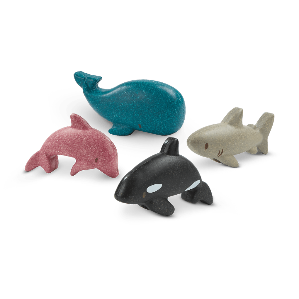 PlanToys Sea Life Set wooden toy ของเล่นไม้แปลนทอยส์ ชุดตุ๊กตาสัตว์ทะเล ประเภทบทบาทสมมุติ สำหรับอายุ 12 เดือนขึ้นไป