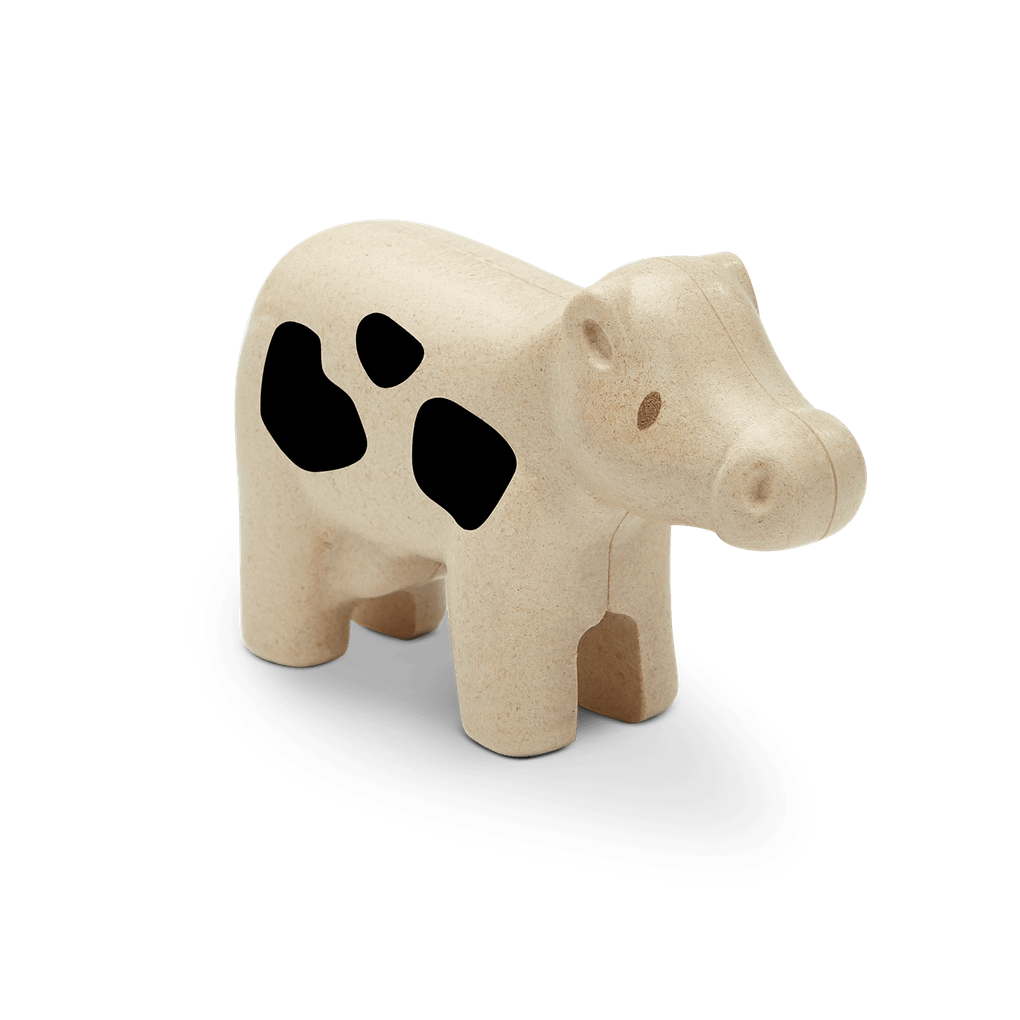 PlanToys Cow wooden toy ของเล่นไม้แปลนทอยส์ ตุ๊กตาวัว ประเภทบทบาทสมมุติ สำหรับอายุ 12 เดือนขึ้นไป