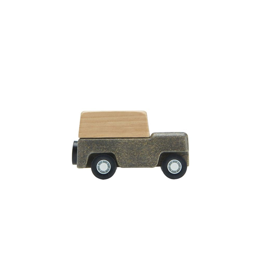 PlanToys grey Wagon wooden toy ของเล่นไม้แปลนทอยส์ รถวากอน ประเภทบทบาทสมมุติ สำหรับอายุ 3 ปีขึ้นไป