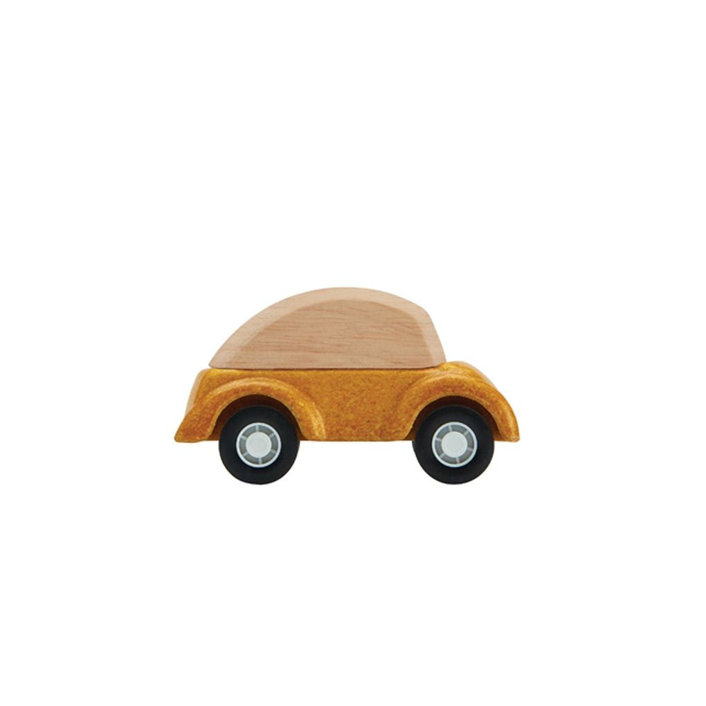 PlanToys yellow Yellow wooden toy ของเล่นไม้แปลนทอยส์ รถ ประเภทบทบาทสมมุติ สำหรับอายุ 3 ปีขึ้นไป