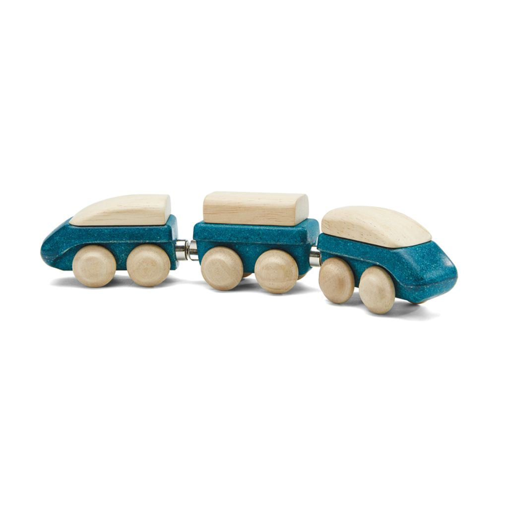 PlanToys Hybrid Train wooden toy ของเล่นไม้แปลนทอยส์ รถไฟไฮบริด ประเภทบทบาทสมมุติ สำหรับอายุ 3 ปีขึ้นไป