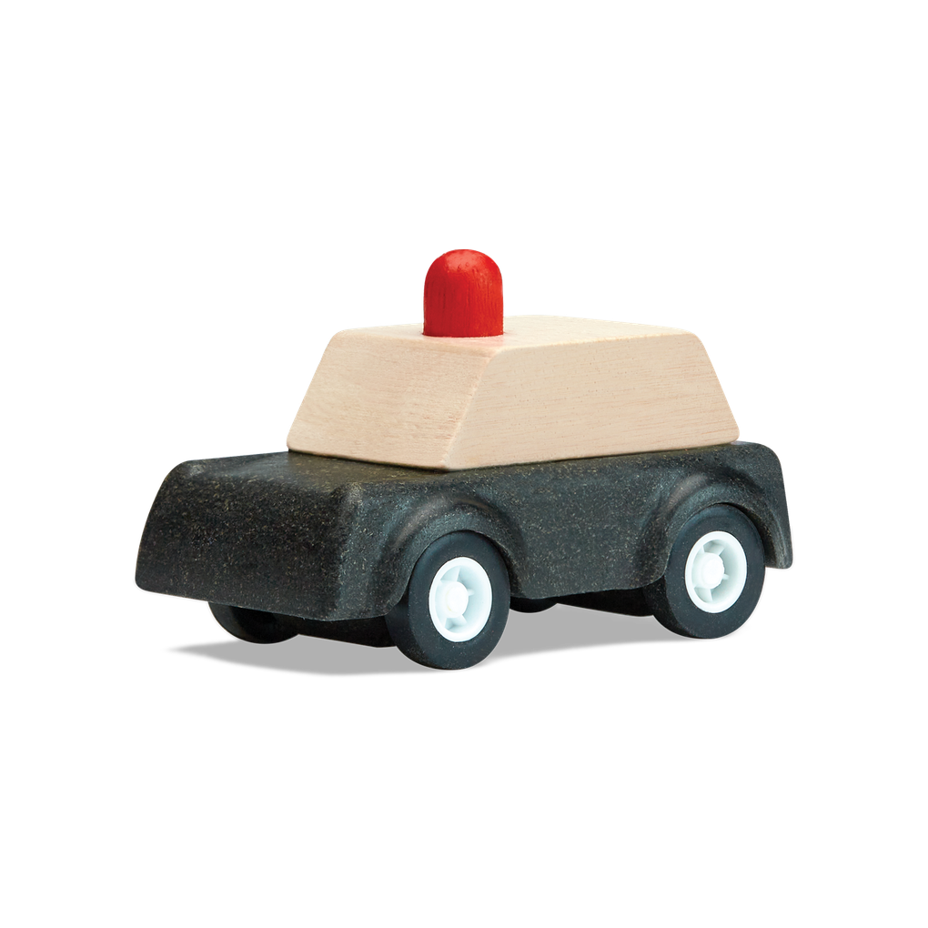 PlanToys Police Car wooden toy ของเล่นไม้แปลนทอยส์ รถตำรวจ ประเภทบทบาทสมมุติ สำหรับอายุ 3 ปีขึ้นไป