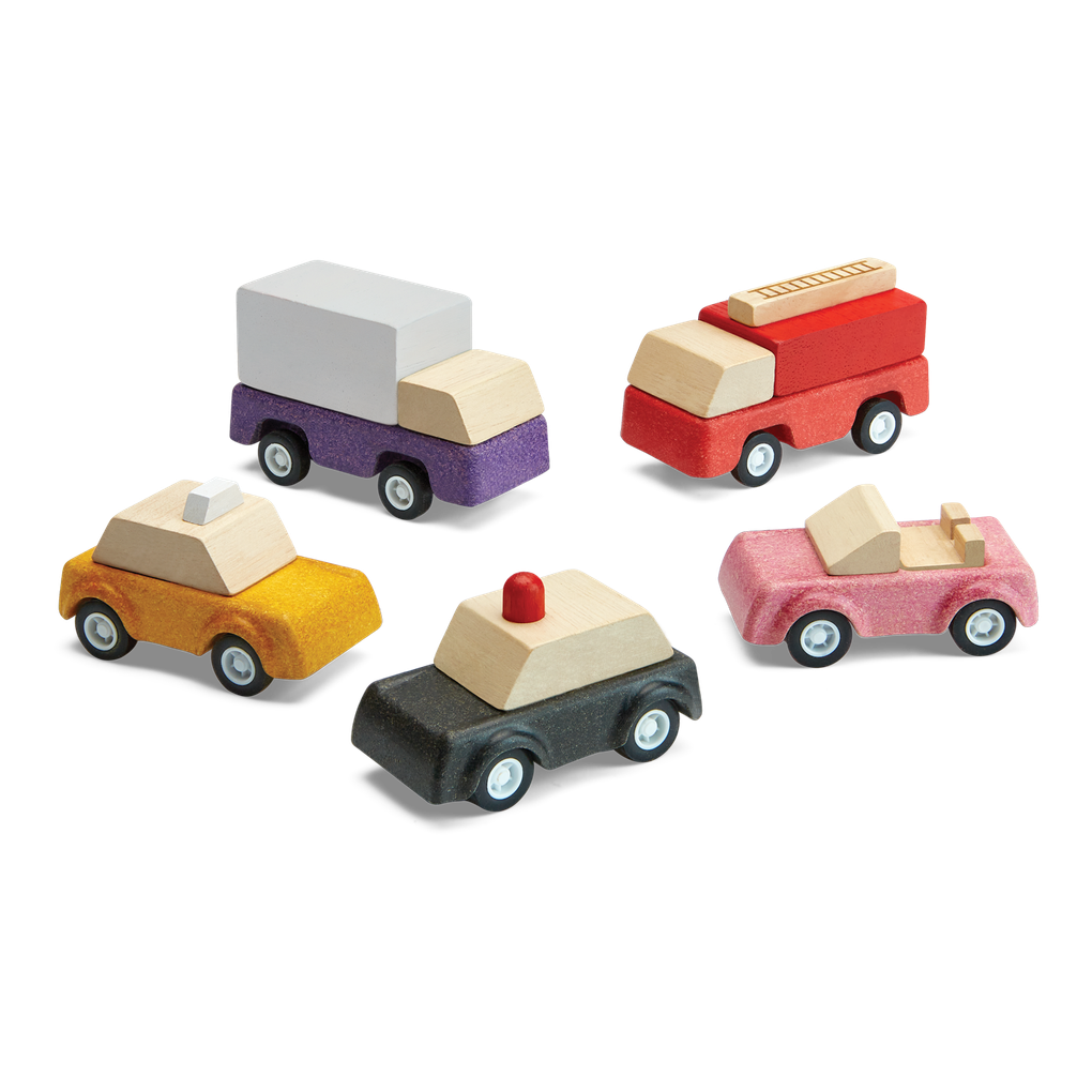 PlanToys Planworld Vehicle Series wooden toy ของเล่นไม้แปลนทอยส์ ชุดรวมรถแปลนเวิลด์ ประเภทบทบาทสมมุติ สำหรับอายุ 3 ปีขึ้นไป